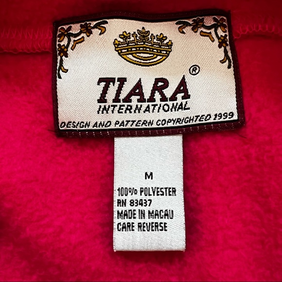 ✅ Tiara Hot Pink Black Trim Vest Medium F-17 - Picture 5 of 10